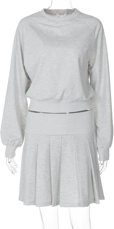VANQUISH - #FR2 梅　Line Sweat Hoodie & Tight Skirt Amazon.com: Women 2 Piece Skirt Set Casual Long Sleeve Crop